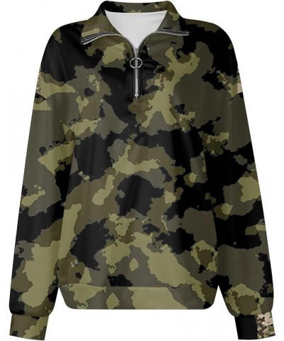 Women's Half Zip Oversized Sweatshirts Fleece Long Sleeve Hoodies Casual Sweaters with Pockerts 3-army Green $10.25 Hoodies &...