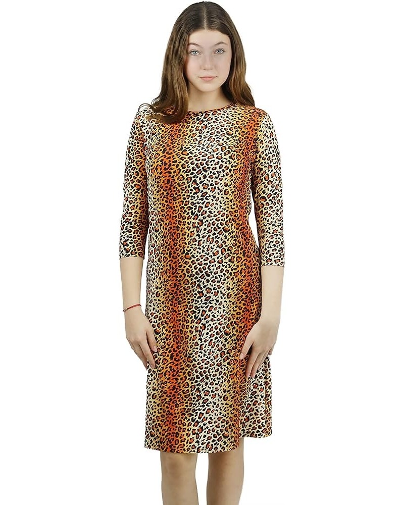 Woman Modest Tznius 3/4 Sleeve Swimdress, Beach Cover up UPF 50+ Sun Protection 11.animal Print $30.06 Swimsuits