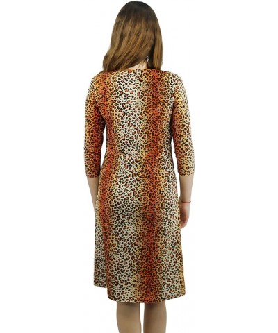 Woman Modest Tznius 3/4 Sleeve Swimdress, Beach Cover up UPF 50+ Sun Protection 11.animal Print $30.06 Swimsuits