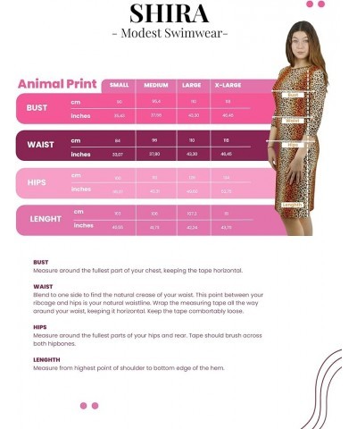 Woman Modest Tznius 3/4 Sleeve Swimdress, Beach Cover up UPF 50+ Sun Protection 11.animal Print $30.06 Swimsuits