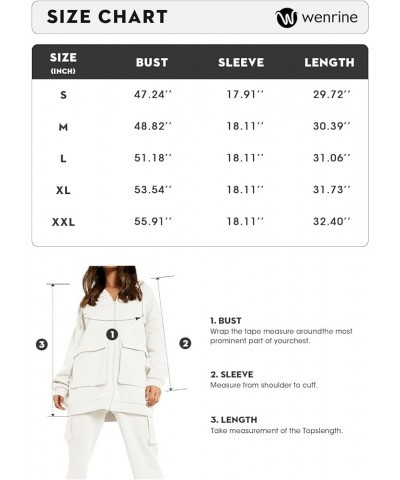 Womens Zip Up Hooded Jackets Oversized Long Sleeve Sweatshirts Casual Coats Fall Clothes with Pockets White $13.91 Hoodies & ...