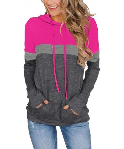 Womens Tops Long Sleeve Hoodies Fall Clothes Fashion Sweatshirts Trendy Casual Shirts Tunics B-rose + Grey $14.24 Hoodies & S...