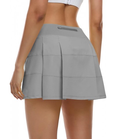 Tennis Skorts Skirts for Women with 4 Pockets Pleated Golf Skirt High Waisted Athletic Skort Workout Sports Skirt Grey $18.75...