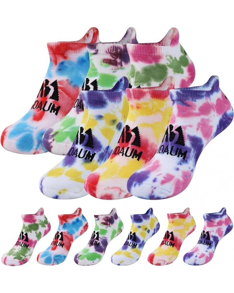 Womens Running Socks Low Cut-6 Pairs Cotton Cushioned Athletic Socks with Tab Arch Support (Tie Dye)-6 Pairs $10.39 Activewear