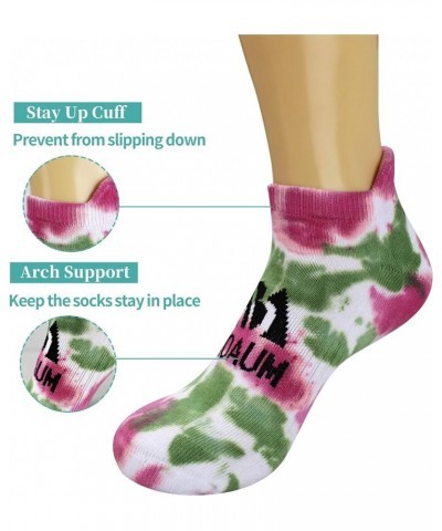 Womens Running Socks Low Cut-6 Pairs Cotton Cushioned Athletic Socks with Tab Arch Support (Tie Dye)-6 Pairs $10.39 Activewear