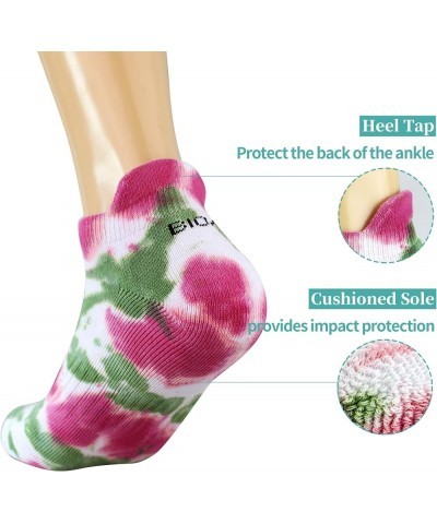 Womens Running Socks Low Cut-6 Pairs Cotton Cushioned Athletic Socks with Tab Arch Support (Tie Dye)-6 Pairs $10.39 Activewear