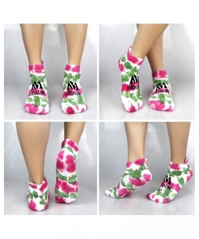 Womens Running Socks Low Cut-6 Pairs Cotton Cushioned Athletic Socks with Tab Arch Support (Tie Dye)-6 Pairs $10.39 Activewear