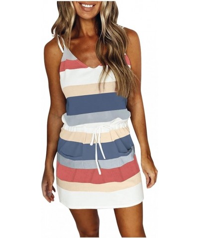 4th of July Dress 2023 Women's American Flag Patriotic Summer Dress Casual Loose Stars Striped Sleeveless Sundresses A2 Blue ...