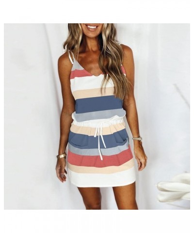 4th of July Dress 2023 Women's American Flag Patriotic Summer Dress Casual Loose Stars Striped Sleeveless Sundresses A2 Blue ...