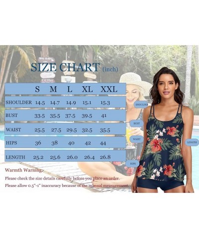 Women's Bathing Suits Swimsuits Tankini Sets for Two Piece Blouson Tank Top with Boyshorts Rose Pink $20.27 Swimsuits