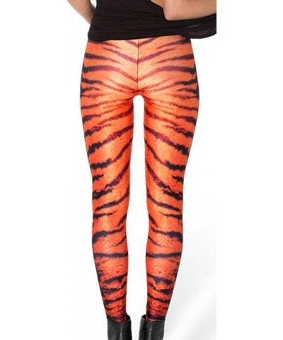 Women's High Waist Pure Color Digital Printted Ankle Elastic Tights Legging Sexy Leopard $7.84 Leggings