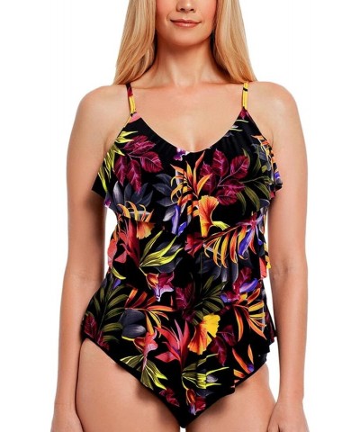 Magic Suit Women's Oasis Rita Wire Free Tankini Swim Top 6009444 12 Black/Multi $59.80 Swimsuits