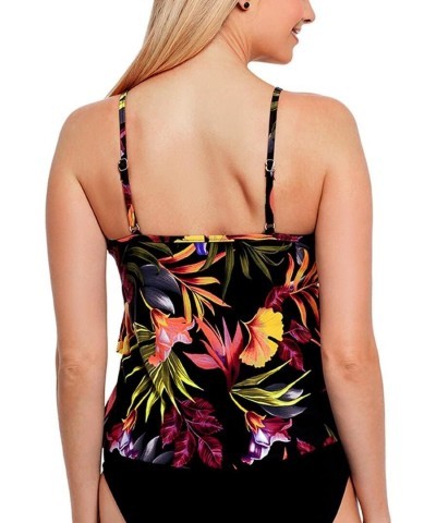 Magic Suit Women's Oasis Rita Wire Free Tankini Swim Top 6009444 12 Black/Multi $59.80 Swimsuits