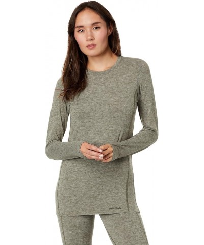 Women's Clima-Tek Crewneck Midweight Relaxed Fit Base Layer Medium Od Heather $36.00 Activewear