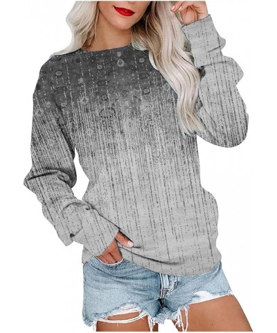 Crewneck Sweatshirts Women Colorblock Tops for Teen Girls Long Sleeve Gradient Pullover Cute Y2K Clothes Fall Outfits 5gray $...