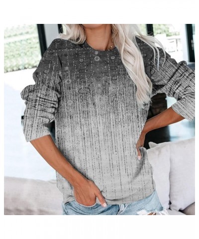 Crewneck Sweatshirts Women Colorblock Tops for Teen Girls Long Sleeve Gradient Pullover Cute Y2K Clothes Fall Outfits 5gray $...