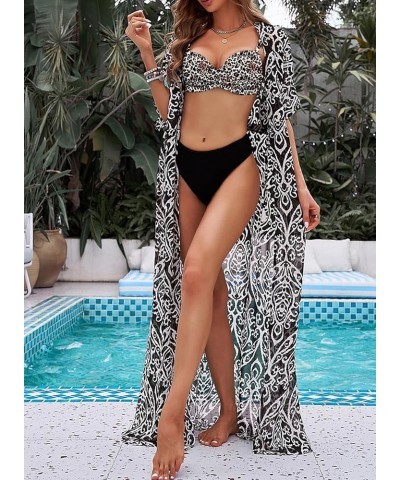 Women Push Up Two Piece Bikini Swimsuits Padded Swimwear Bathing Suit V Leopard $15.74 Swimsuits