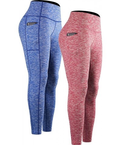 Women's Workout Pants for Running High Waisted Yoga Leggings with Two Side Big Pockets 04 Pack of 2: Blue & Red $13.68 Active...