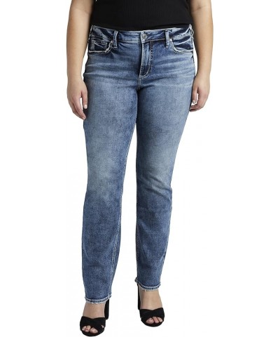 Women's Plus Size Suki Mid Rise Curvy Fit Straight Leg Jeans Med Wash Ecf204 $26.15 Jeans