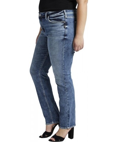 Women's Plus Size Suki Mid Rise Curvy Fit Straight Leg Jeans Med Wash Ecf204 $26.15 Jeans