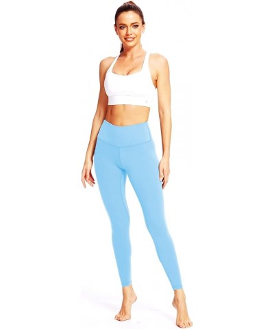 Buttery Soft High Waisted Leggings for Women, Four Way Stretch Yoga Pants Light Blue $13.57 Activewear