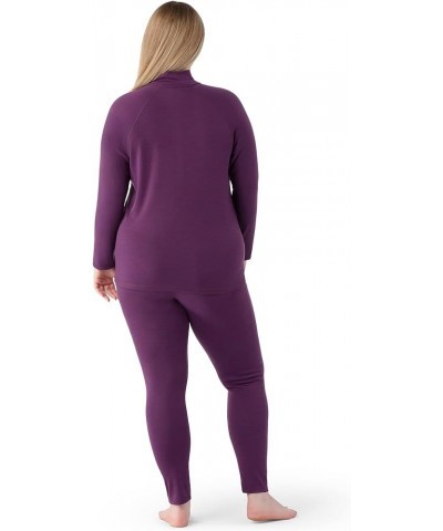 Women's Plus Size Classic Thermal Merino Wool Base Layer — Quarter Zip (Slim Fit) Purple Iris Heather $44.75 Activewear