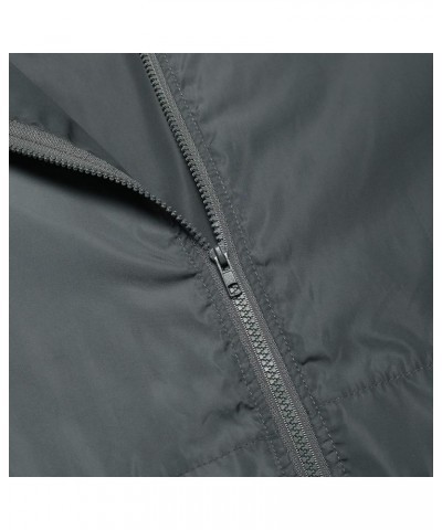 Women's Waterproof Raincoat Lightweight Rain Jacket Hooded Windbreaker with Pocket for Outdoor Dark Gray $17.02 Coats