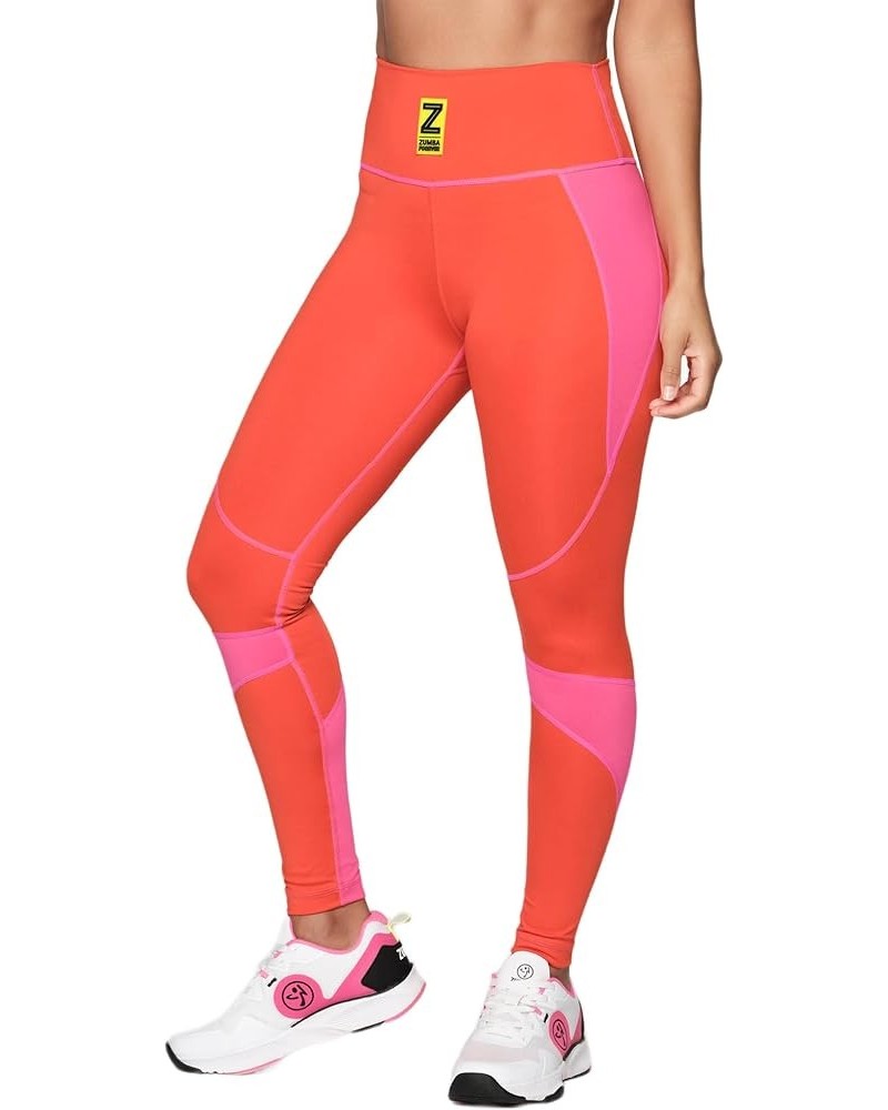 Women's High-Waisted Compression Leggings Cherry Red $32.50 Activewear