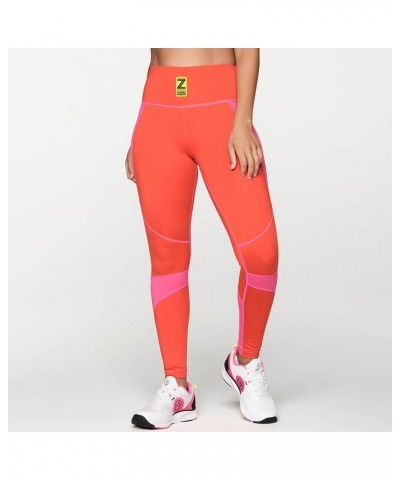 Women's High-Waisted Compression Leggings Cherry Red $32.50 Activewear