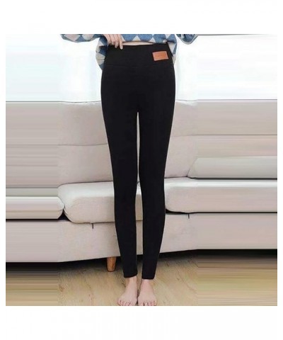 Soft Clouds Fleece Lined Leggings Women 2023 New Casual Warm Winter Pants Slim Leggings High Waist Sports Leggings Z1115bblac...