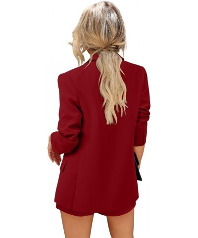 Women Casual Blazer Fashion Lightweight with Lined Professional Work Office Suit Jacket 2-wine Red $25.62 Blazers