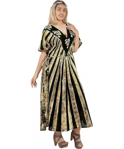 Women's Elegant Maxi Kaftan Dress Caftan Loungewear Dashiki House Dresses for Women Brown, Stripes $13.05 Swimsuits