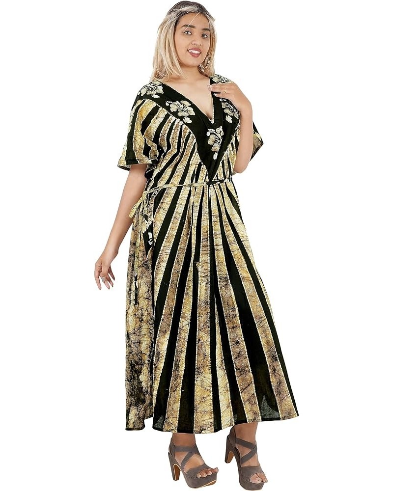 Women's Elegant Maxi Kaftan Dress Caftan Loungewear Dashiki House Dresses for Women Brown, Stripes $13.05 Swimsuits