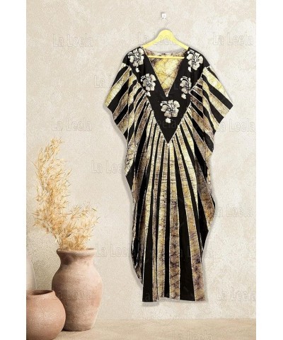 Women's Elegant Maxi Kaftan Dress Caftan Loungewear Dashiki House Dresses for Women Brown, Stripes $13.05 Swimsuits