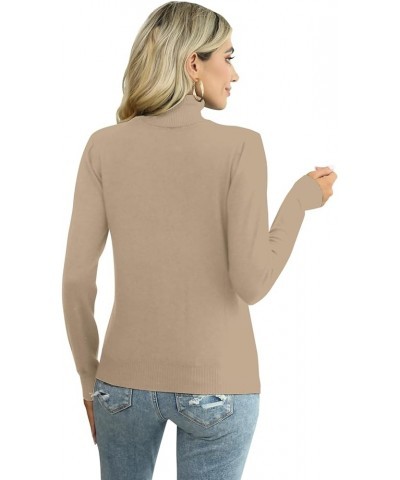 Women's Soft Turtleneck Sweater 5-camel $14.88 Sweaters