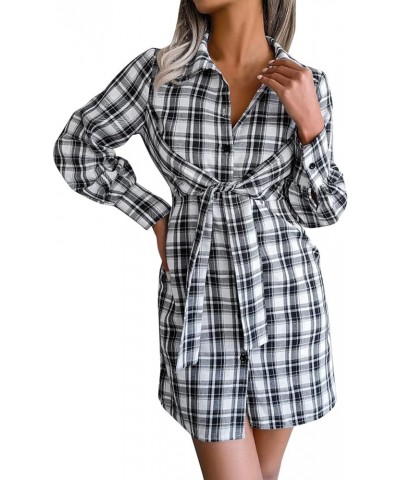 Long Shirt Dress for Women Button Down Collar Printed Casual Maxi Dress with Pocket Loose Long Sleeve Relaxed Split Hem Dress...