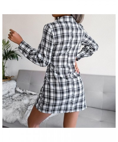 Long Shirt Dress for Women Button Down Collar Printed Casual Maxi Dress with Pocket Loose Long Sleeve Relaxed Split Hem Dress...