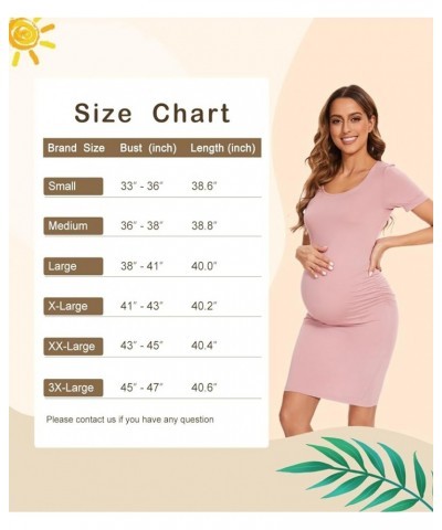 Maternity Dresses for Daily, Baby Shower Photography, Short Sleeve Sleeveless Tank Dresses, Side Ruching B. Ginger ( Short Sl...