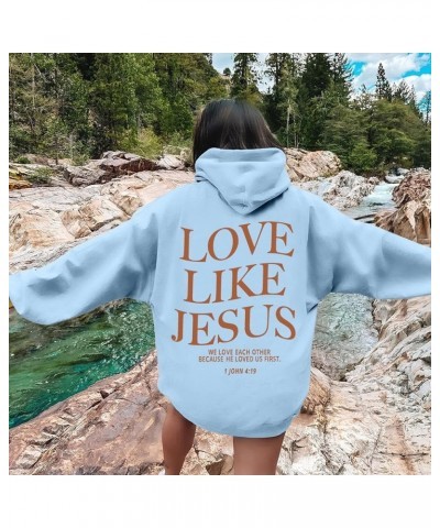 Cute Womens Hoodies Jesus Quotes Long Sleev Letter Printed Jesus Faith Shirts Trendy Oversized Hooded Sweatshirts with Pocket...