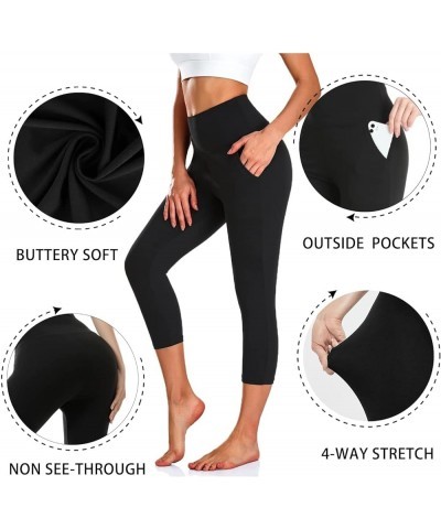 Leggings with Pockets for Women - Yoga Pants with Pockets,Soft High Waist Tummy Control Non See Through Workout Pants Small-M...