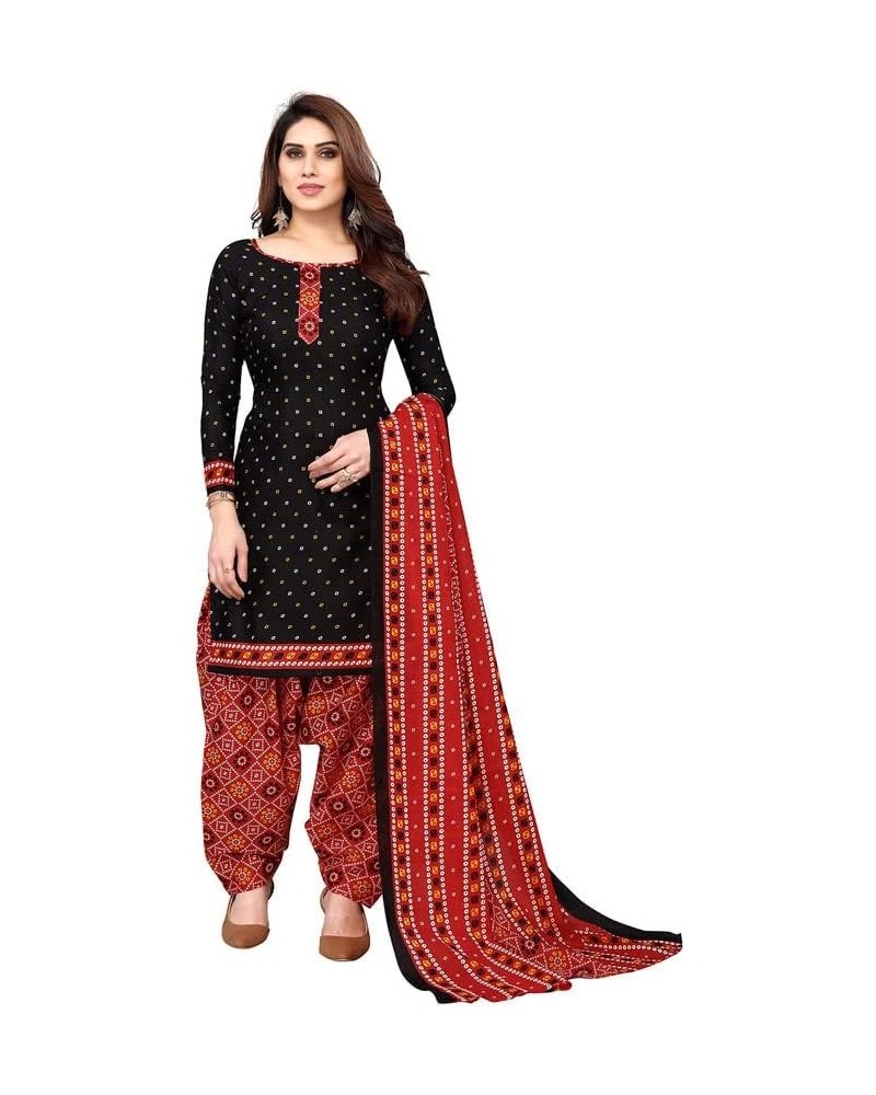 Fully Stiched New Punjabi Style Salwar Suit of Crepe Fabric with Chiffon Dupatta for Women Black!.35 $20.42 Suits