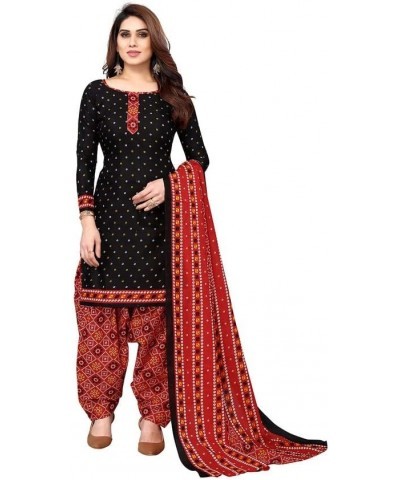 Fully Stiched New Punjabi Style Salwar Suit of Crepe Fabric with Chiffon Dupatta for Women Black!.35 $20.42 Suits