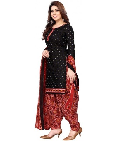 Fully Stiched New Punjabi Style Salwar Suit of Crepe Fabric with Chiffon Dupatta for Women Black!.35 $20.42 Suits