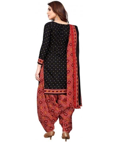 Fully Stiched New Punjabi Style Salwar Suit of Crepe Fabric with Chiffon Dupatta for Women Black!.35 $20.42 Suits