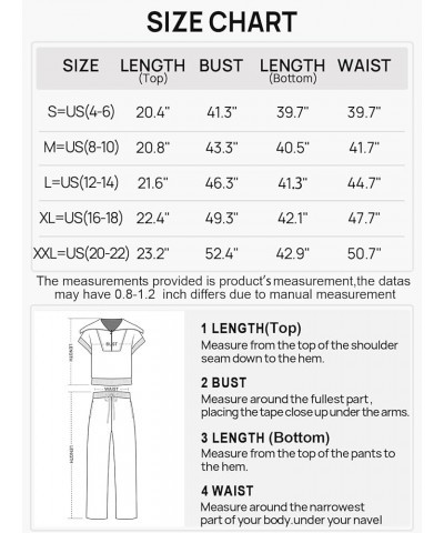 Women 2 Piece Outfits Sweatsuit Set Half Zip Lapel Collar Short Sleeve Sweatshirt Wide Leg Sweatpant Tracksuit Sets Blue $27....