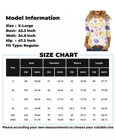 Easter Shirts for Women,2024 Women's Fashion Tees Casual Crewneck 3/4 Sleeve Loose Cute T Shirt Ladies Top 2-mint Green $8.27...