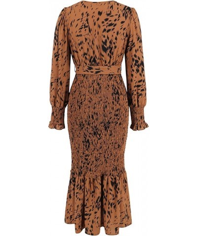 Womens Dresses Long Sleeve Fashion Beach Dresses Lace Patchwork Party Maxi Dress 3-khaki $19.71 Dresses