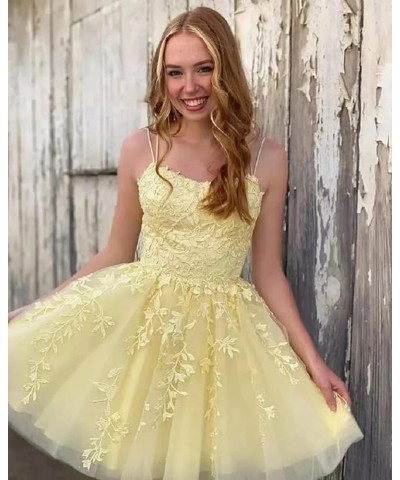 Short Homecoming Dresses for Teens Spaghetti Straps Lace Tulle Prom Dresses 2024 Mini Party Gown Burnt Orange $32.25 Dresses