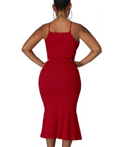 Sexy Sweater Dress for Women Casual Long Sleeve Ribbed Knit Stretchy Pullover Dresses Split Red/Straps $20.25 Sweaters