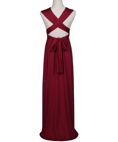 Womens Transformer Evening Dress Maxi Cocktail Wrap Convertible Multi Way Floor Long Formal Gown Burgundy-high Low $13.24 Dre...